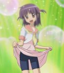  bike_shorts hayate_no_gotoku! highres school_uniform screencap segawa_izumi skirt skirt_lift solo stitched third-party_edit 