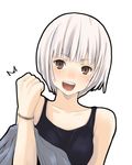  chisato_(zyklus) clenched_hand original short_hair solo white_hair 