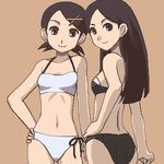  awa bangs bikini fuura_kafuka kitsu_chiri looking_back lowres multiple_girls oekaki parted_bangs sayonara_zetsubou_sensei swimsuit 