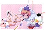  ah-kun barefoot bird blush bun_cover double_bun duck ice ice_cube ice_pack moetan nijihara_ink nose_blush oni-kun pajamas pen-kun pillow pop sick thermometer top-down_bottom-up 