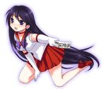  bare_legs bishoujo_senshi_sailor_moon black_hair choker earrings elbow_gloves gloves high_heels hino_rei jewelry long_hair magical_girl ofuda purple_eyes red_sailor_collar red_skirt sailor_collar sailor_mars sailor_senshi_uniform shoes skirt solo tiara usashiro_mani very_long_hair white_background white_gloves 