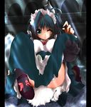  breasts clumsy copyright_request large_breasts maid odagiri_sakura short_hair solo thighhighs 