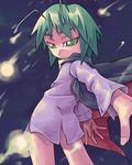  antennae cape fireflies green_eyes green_hair lowres nyagakiya solo touhou wriggle_nightbug 