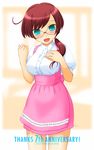  akatsuki_(akatsukishiki) anna_miller copyright_request glasses pantyhose solo waitress 