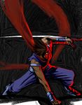  male_focus ninja oekaki sakamoto_mineji scarf solo strider_(video_game) strider_hiryuu sword weapon 