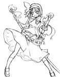  greyscale hase_nanase konpaku_youmu monochrome sketch solo sword touhou weapon 