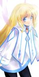  bad_id bad_pixiv_id blonde_hair blue_eyes collet_brunel hara_takehito long_hair making_of pantyhose simple_background smile solo tales_of_(series) tales_of_symphonia white_background wings 