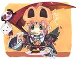  cake food food_as_clothes halloween jack-o'-lantern kabocha_(monkey4) md5_mismatch original pastry pumpkin pumpkin_hat scythe solo strawberry_shortcake 