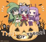  3girls animal_ears artist_request ayase_yue cat_ears fishnet_pantyhose fishnets halloween long_hair low-tied_long_hair lowres mahou_sensei_negima! miyazaki_nodoka multiple_girls pantyhose saotome_haruna trick_or_treat witch 