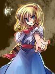  alice_margatroid blonde_hair capelet hairband inuinui short_hair solo touhou 