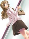  bag casual handbag lipstick long_hair makeup maria-sama_ga_miteru skirt solo toudou_shimako yaso_shigeru 