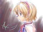  alice_margatroid blonde_hair nobuyuki profile short_hair solo touhou 