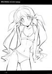  bikini monochrome nekoyashiki sasaki_mutsumi sketch swimsuits 