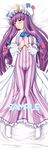  blush dakimakura full_body hat long_hair patchouli_knowledge purple_eyes purple_hair sample sin-go solo touhou 