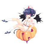  halloween kiritomo_koroha nurse open_clothes open_shirt original shirt solo wings 