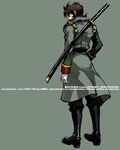  g_gundam gundam katana male_focus nakamura_kanko schwarz_bruder solo sword uniform weapon 
