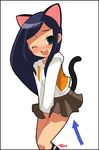  animal_ears blush cat_ears imaizumi_teruhiko kuga_natsuki my-hime solo tail 