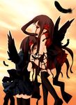  copyright_request hinayuki_usa multiple_girls red_eyes thighhighs wings 