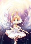  :o ahiru ahoge armpits ballerina bare_shoulders blue_eyes bracelet jewelry matsuzawa_hajime multicolored_hair necklace open_mouth princess_tutu princess_tutu_(character) short_hair solo standing tutu two-tone_hair 