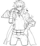  bandages boota core_drill drill goggles goggles_on_head greyscale male_focus masn_(moxi) monochrome older open_clothes open_shirt shirt simon solo tengen_toppa_gurren_lagann 