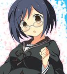  bangs glasses jimeko lowres myself_yourself oribe_aoi school_uniform solo 