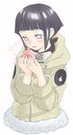  black_hair blush hyuuga_hinata inuburo naruto naruto_(series) short_hair solo 