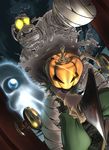  ghost halloween highres jack-o'-lantern knife mummy no_humans pumpkin terazo 