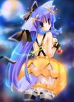  animal_ears cat_ears copyright_request halloween jack-o'-lantern naked_pumpkin nyanmilla pumpkin pumpkin_costume see-through solo 