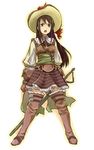  amagai_tarou hat original skirt solo sword thighhighs weapon 