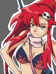  long_hair ponytail red_hair scarf solo sugiyama_shinnosuke tengen_toppa_gurren_lagann yoko_littner 