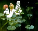  2girls ass commentary lily_pad multiple_girls naoe_marimo nude nymph original water 