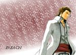  aizen_sousuke bleach brown_hair copyright_name highres kubo_taito male_focus official_art solo wallpaper 
