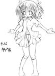  greyscale mahou_sensei_negima! monochrome sasaki_makie school_uniform setono_tachiuo sketch solo 