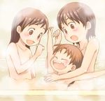  bath brown_eyes brown_hair dennou_coil hashimoto_fumie hinata_nonoka long_hair lowres multiple_girls nude okonogi_kyouko okonogi_yuuko short_hair siblings sisters 