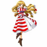  american_flag boots copyright_request dress flag_dress flag_print kusunoki_masashige print_dress ribbon solo 