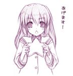  clannad graphite_(medium) ibuki_fuuko luna_lia monochrome sketch solo traditional_media 