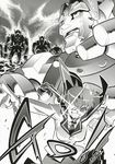  artist_request comic giant_robo greyscale highres mecha monochrome parody to_heart 