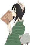  animal_ears anonymous_soup black_hair blush book cat_ears closed_eyes fujiyoshi_harumi fujoshi glasses hairband highres japanese_clothes kimono pen sayonara_zetsubou_sensei short_hair solo transparent_background vector_trace 