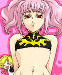  1girl anya_alstreim artist_request code_geass gino_weinberg lowres midriff oekaki pink_hair 