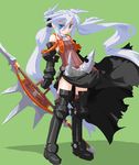  lowres mof mof's_silver_haired_twintailed_girl oekaki original silver_hair solo thighhighs twintails 