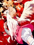  angel_wings aquarion_(series) bad_id bad_pixiv_id blonde_hair feathers kyuusugi_toku silvia_de_alisia solo sousei_no_aquarion thighhighs wings 