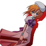  bow hatchet higurashi_no_naku_koro_ni lowres mzh nose_hatchet ryuuguu_rena solo 