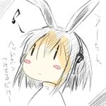  animal_ears bunny_ears headphones jirou_(chekoro) original solo u-tan 