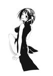  china_dress chinese_clothes covered_nipples dress greyscale impossible_clothes impossible_dress monochrome osuzu_akiomi solo suzumiya_haruhi suzumiya_haruhi_no_yuuutsu 