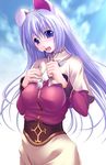  acolyte animal_ears breasts bunny_ears covered_nipples large_breasts ragnarok_online solo toujou_akira 