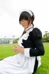  chocoball cosplay glasses grass maid photo real_life solo 