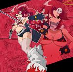  :o ;o anti-materiel_rifle armpits asymmetrical_gloves bangs belt bikini_top black_gloves black_shorts boots botos breasts eyelashes fk696 flame_print floating_hair from_below gloves gun hair_ornament hair_stick hand_on_hip holding kamina large_breasts long_hair looking_at_viewer looking_away looking_to_the_side midriff multiple_views navel one_eye_closed outstretched_arms palms ponytail red_hair rifle scarf shorts simon skull_hair_ornament sniper_rifle solo_focus spread_fingers stomach sunglasses tengen_toppa_gurren_lagann thighhighs underboob unzipped weapon white_footwear white_legwear yellow_eyes yoko_littner 