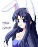  animal_ears asakura_ryouko bunny_ears character_name half_updo maroppe solo suzumiya_haruhi_no_yuuutsu 