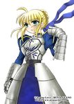  armor artoria_pendragon_(all) ayano_rena bangs fate/stay_night fate_(series) saber simple_background solo 