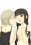  ikura_hato kiss multiple_girls original saliva saliva_trail yuri 